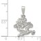 Sterling Silver Chinese Dragon Pendant Charm Jewelry 25mm x 16mm
